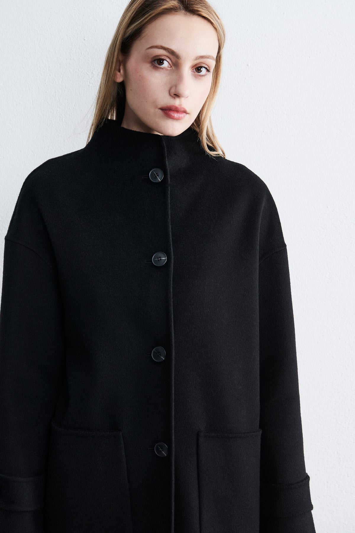 Shanghai Midi Coat Noir