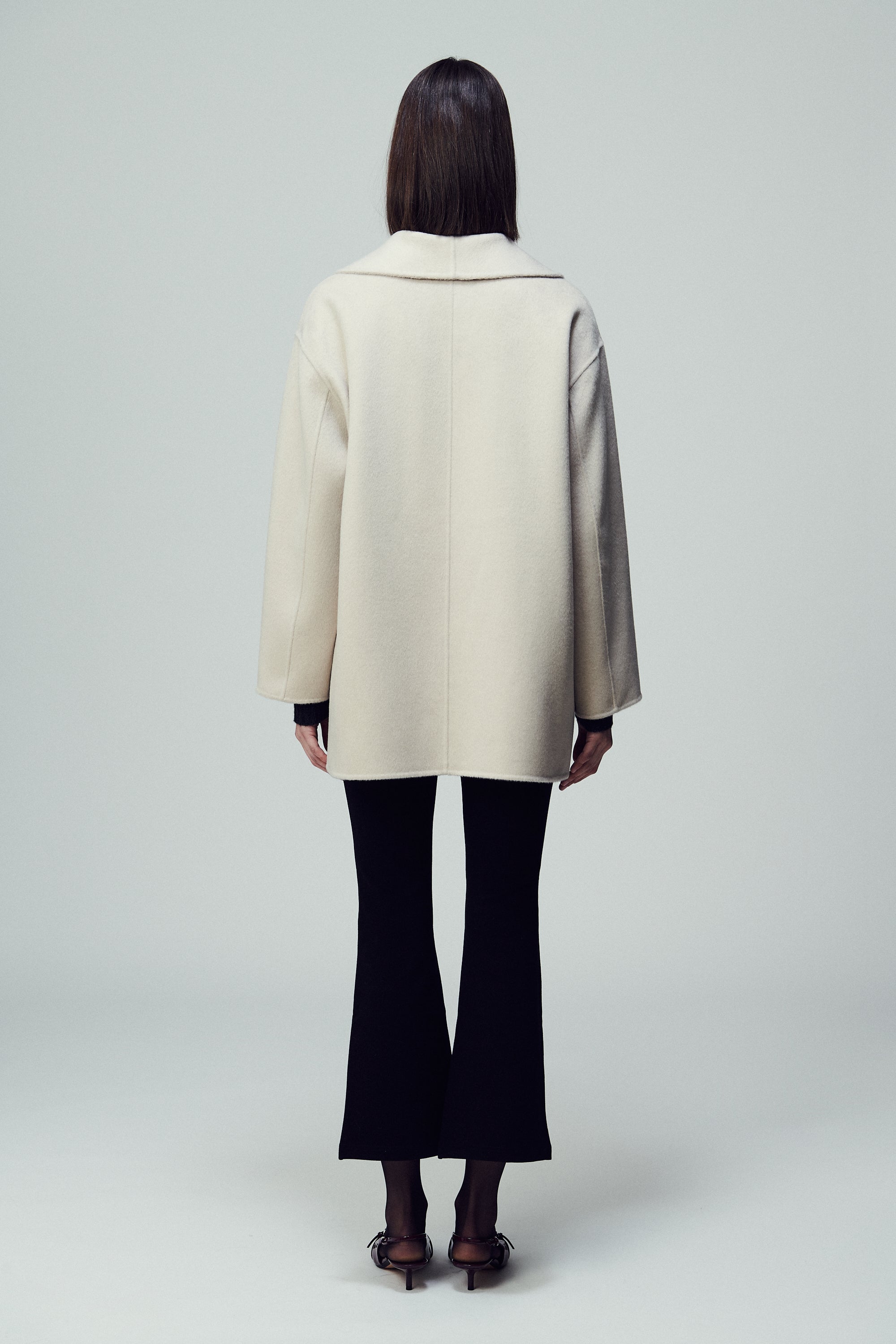 Brooklyn Round Lapel Coat Mother of Pearl