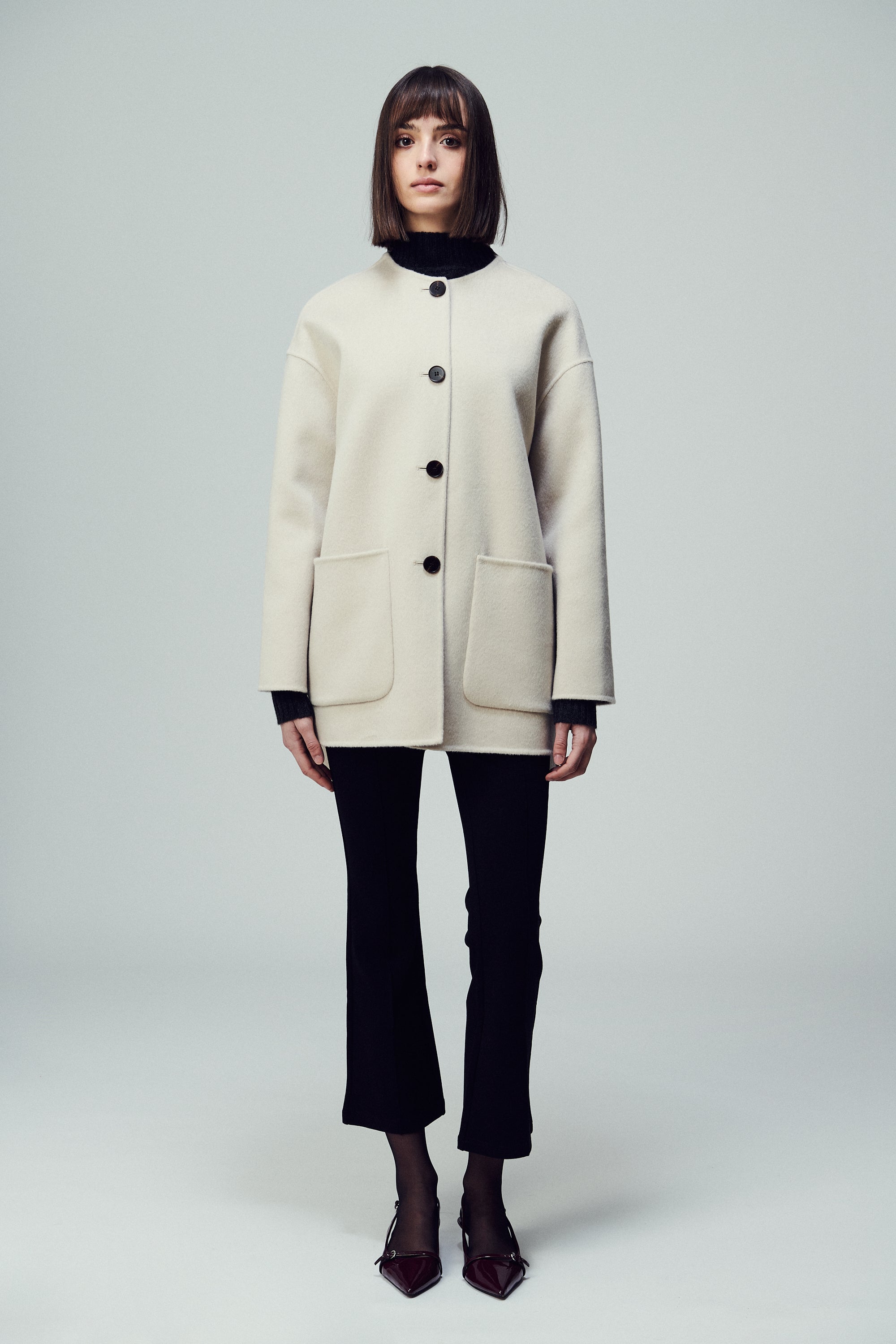 Antwerp Scarf Coat Mother of Pearl