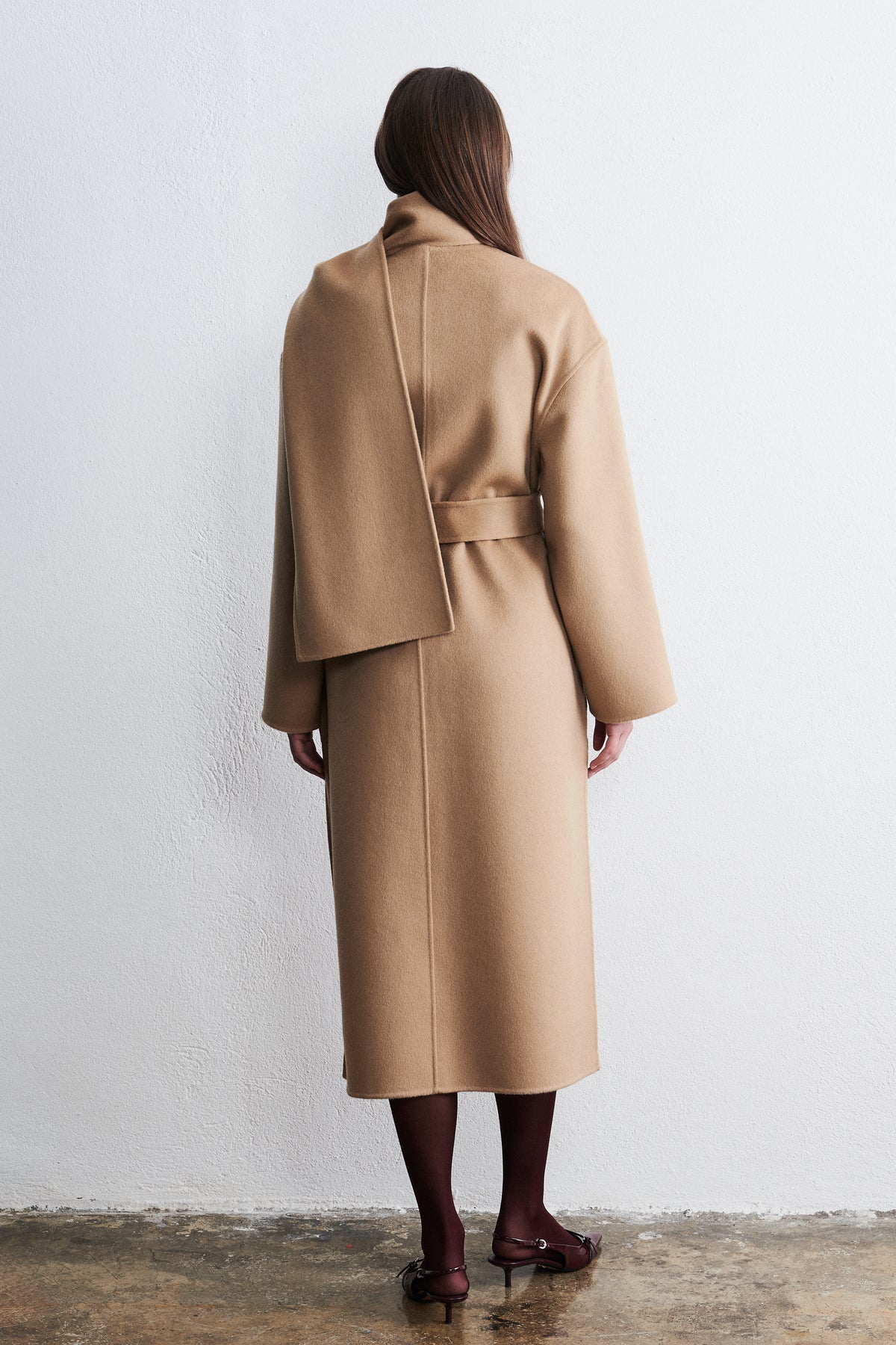Bruxelles Long Scarf Coat Desert