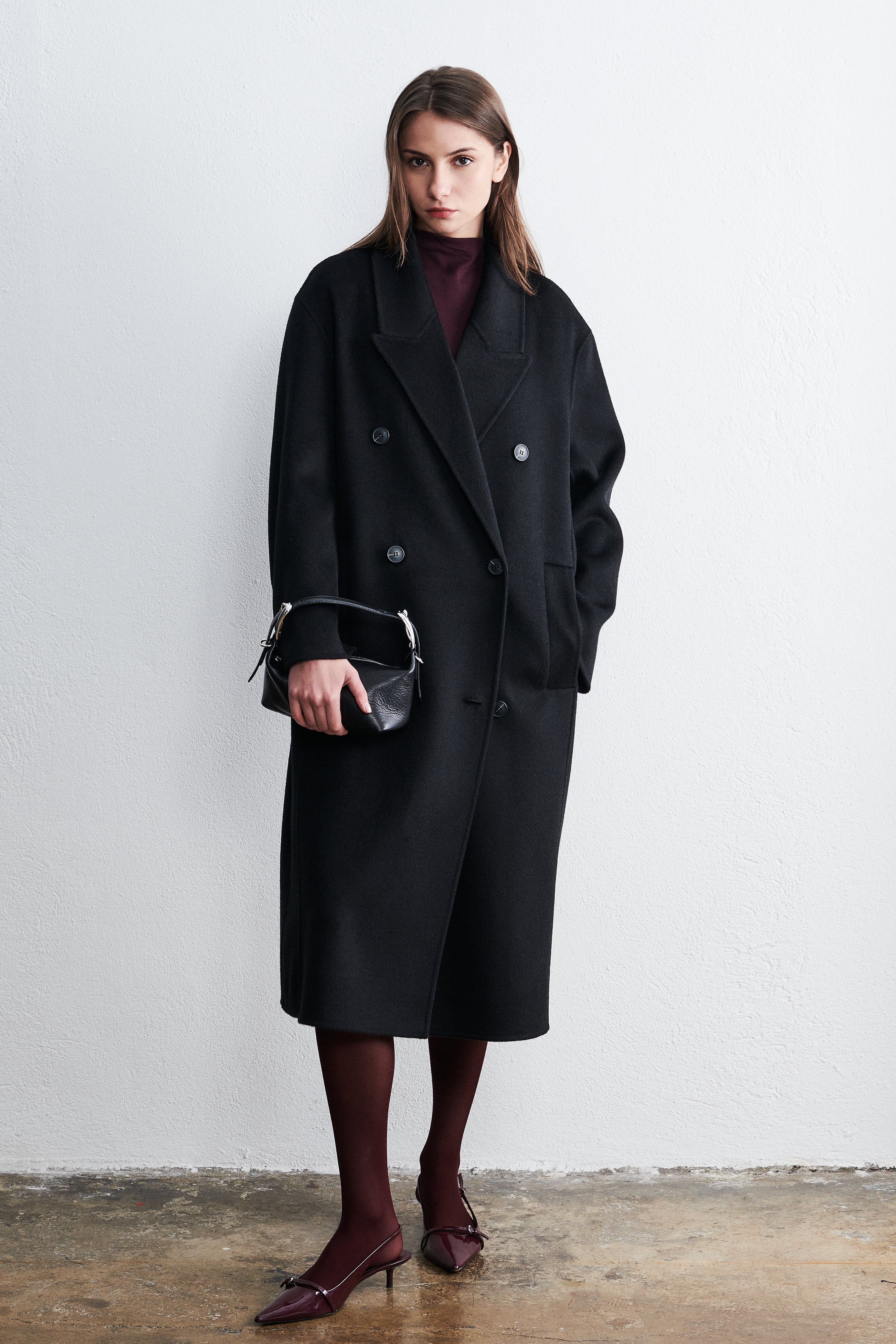 Stockholm Double Breasted Coat Noir