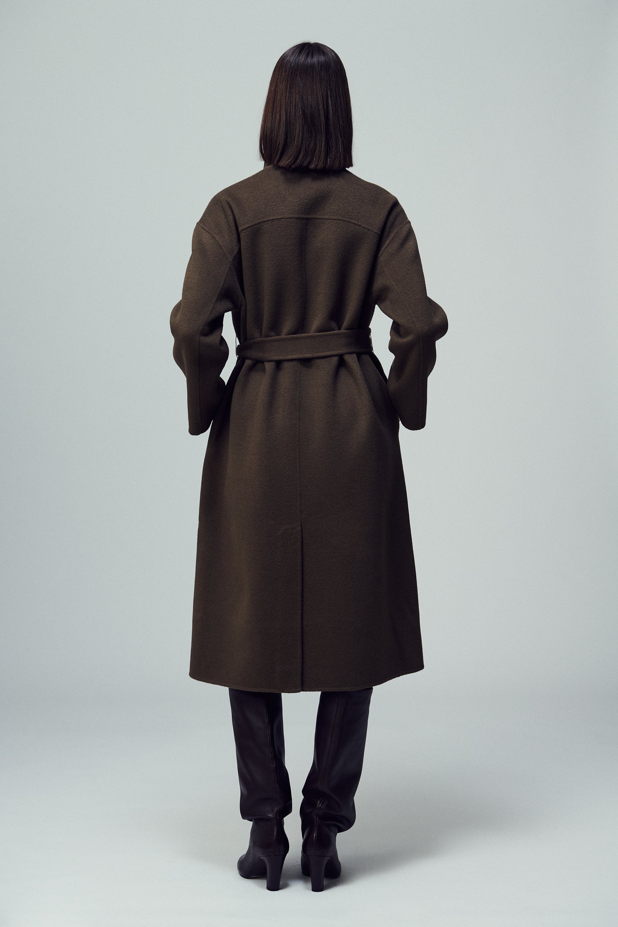 Paris High-Neck Coat Mink