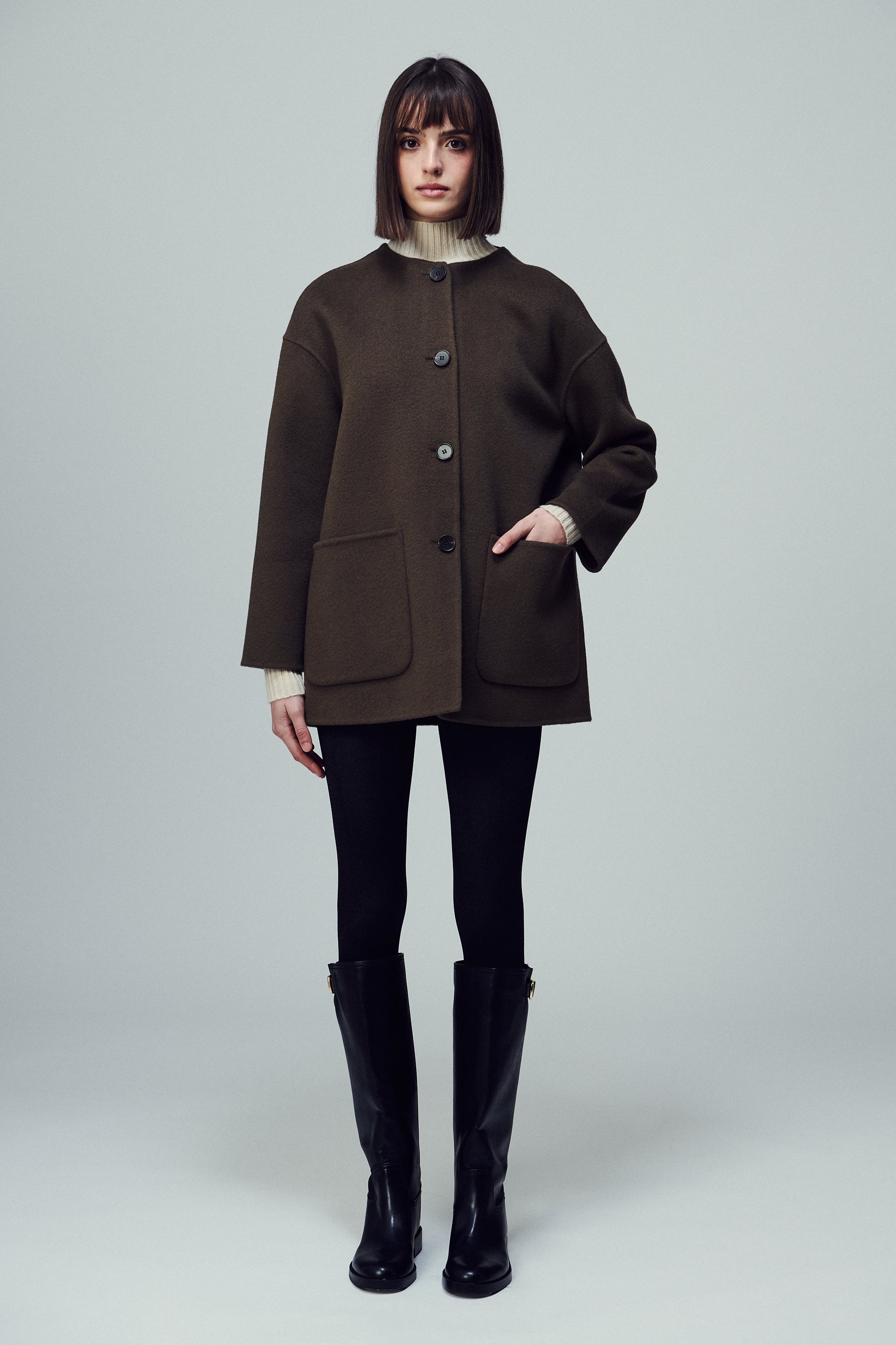 Antwerp Scarf Coat Mink