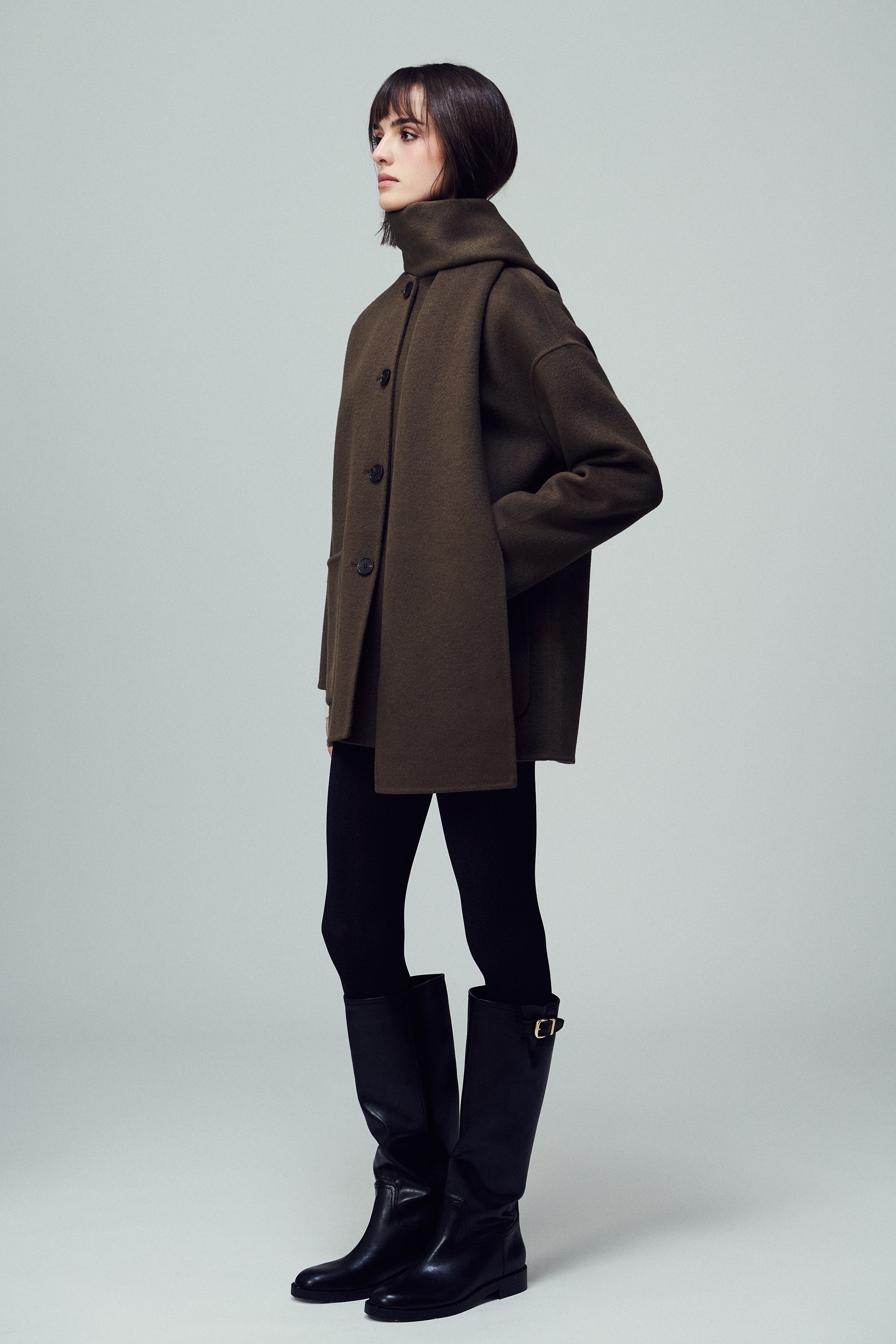 Antwerp Scarf Coat Mink