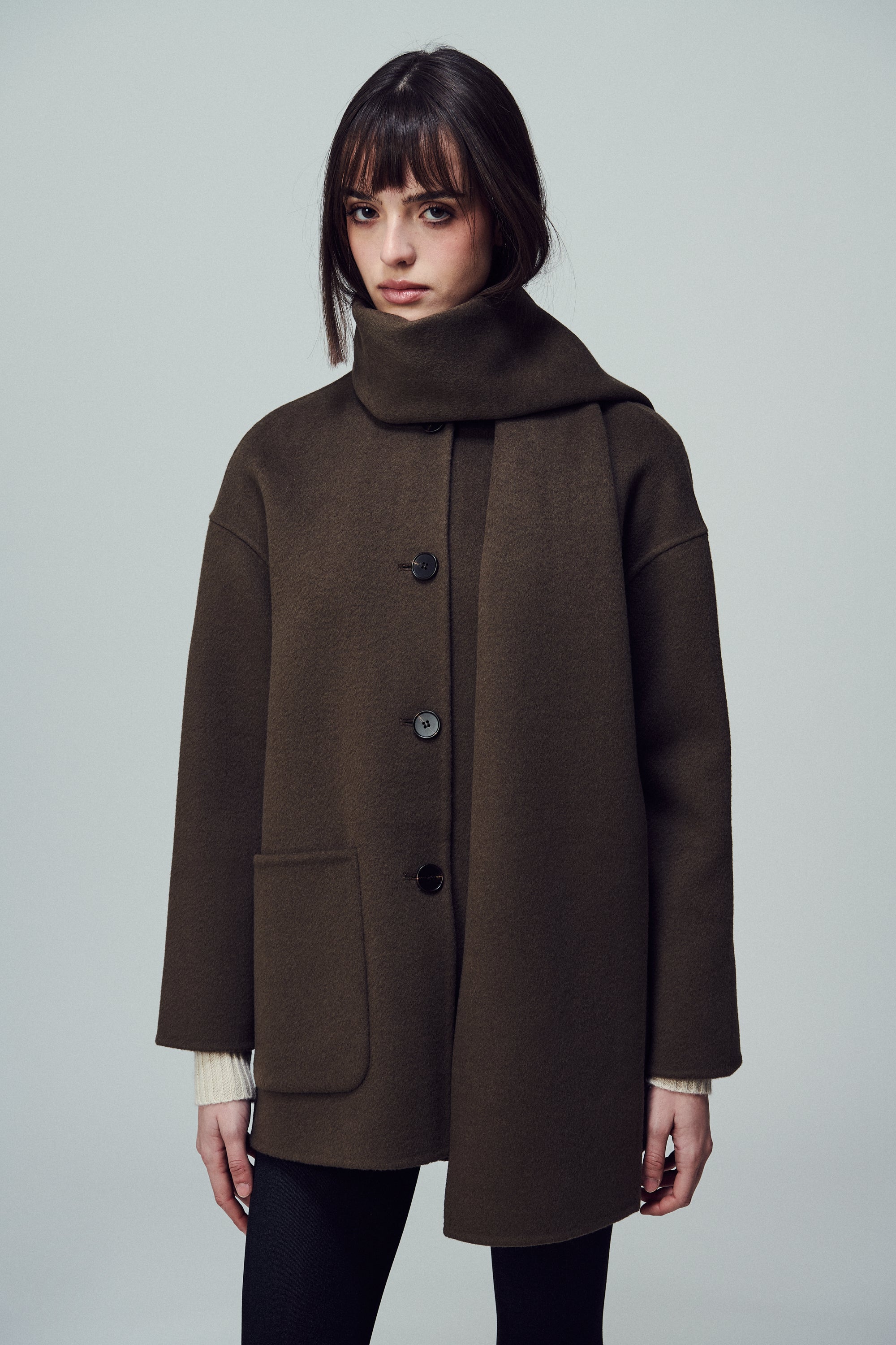 Antwerp Scarf Coat Mink