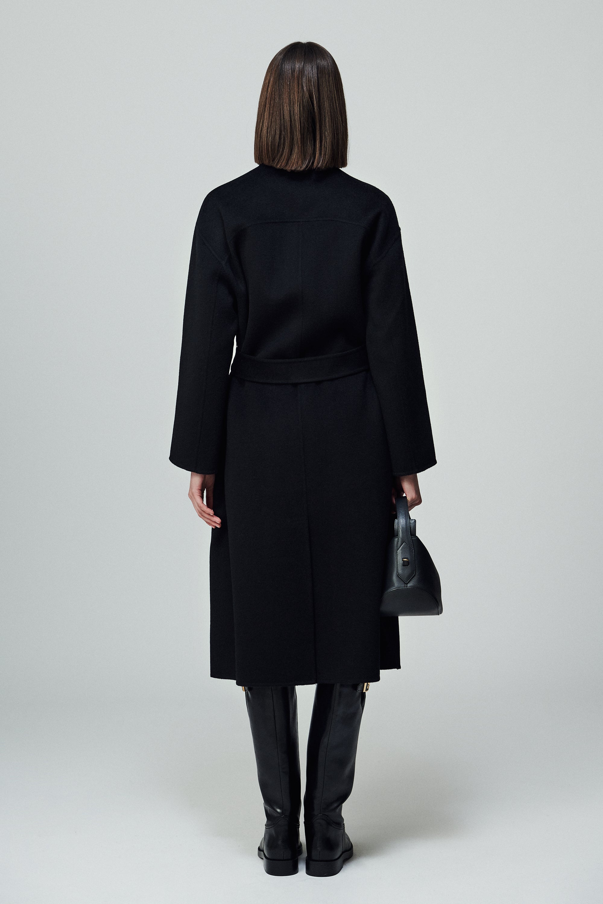 Paris High-Neck Coat Noir