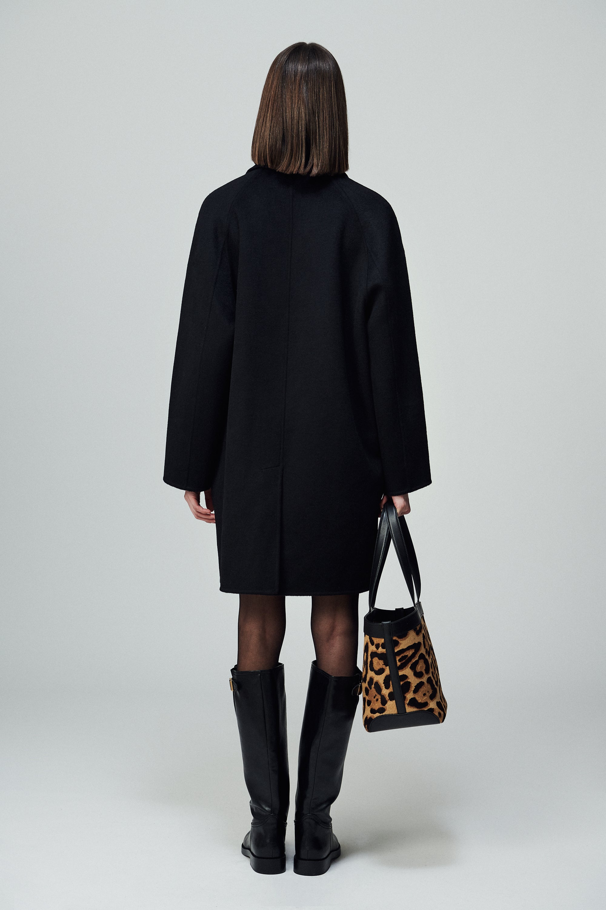 Oxford Single Breasted Coat Noir