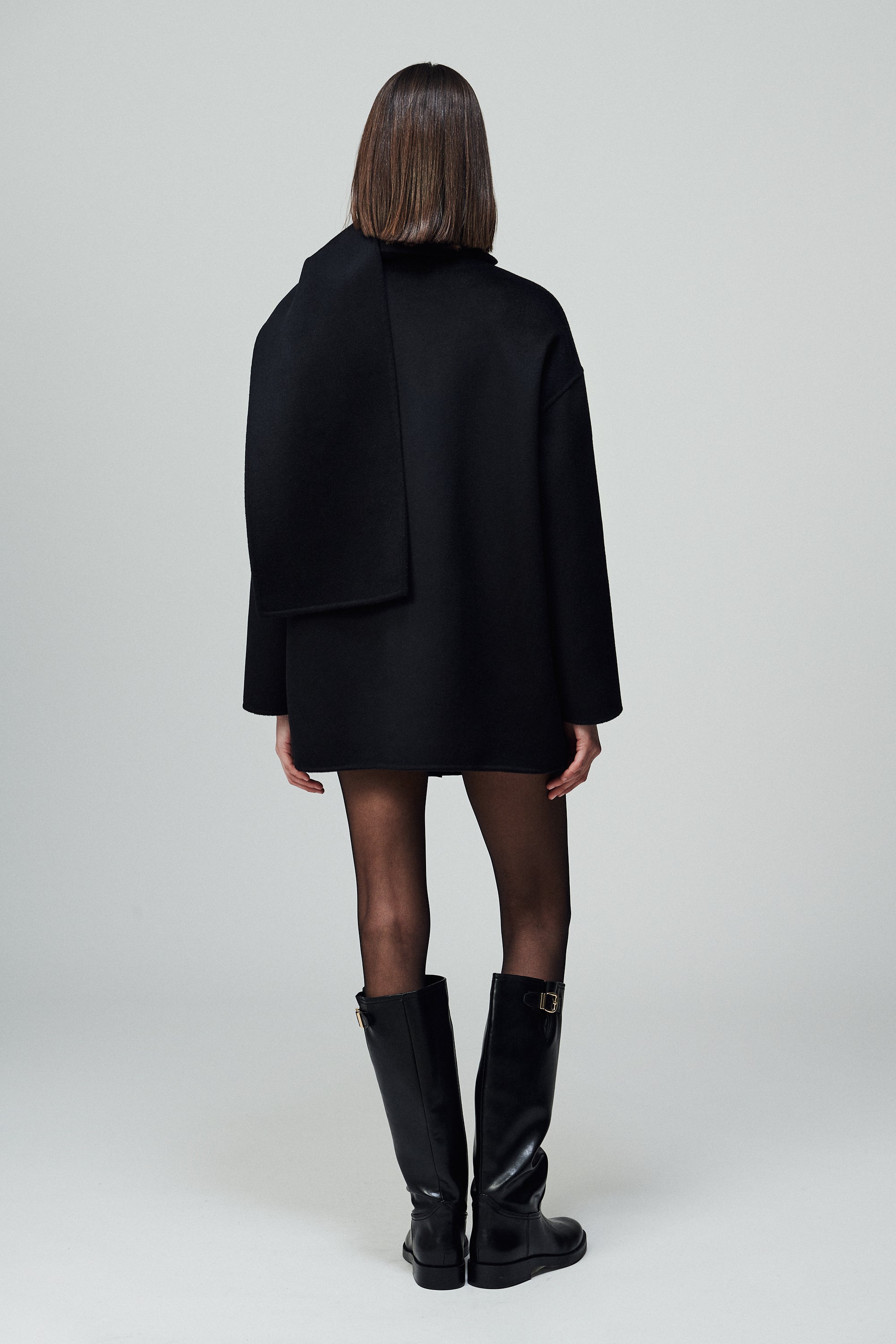 Antwerp Scarf Coat Noir