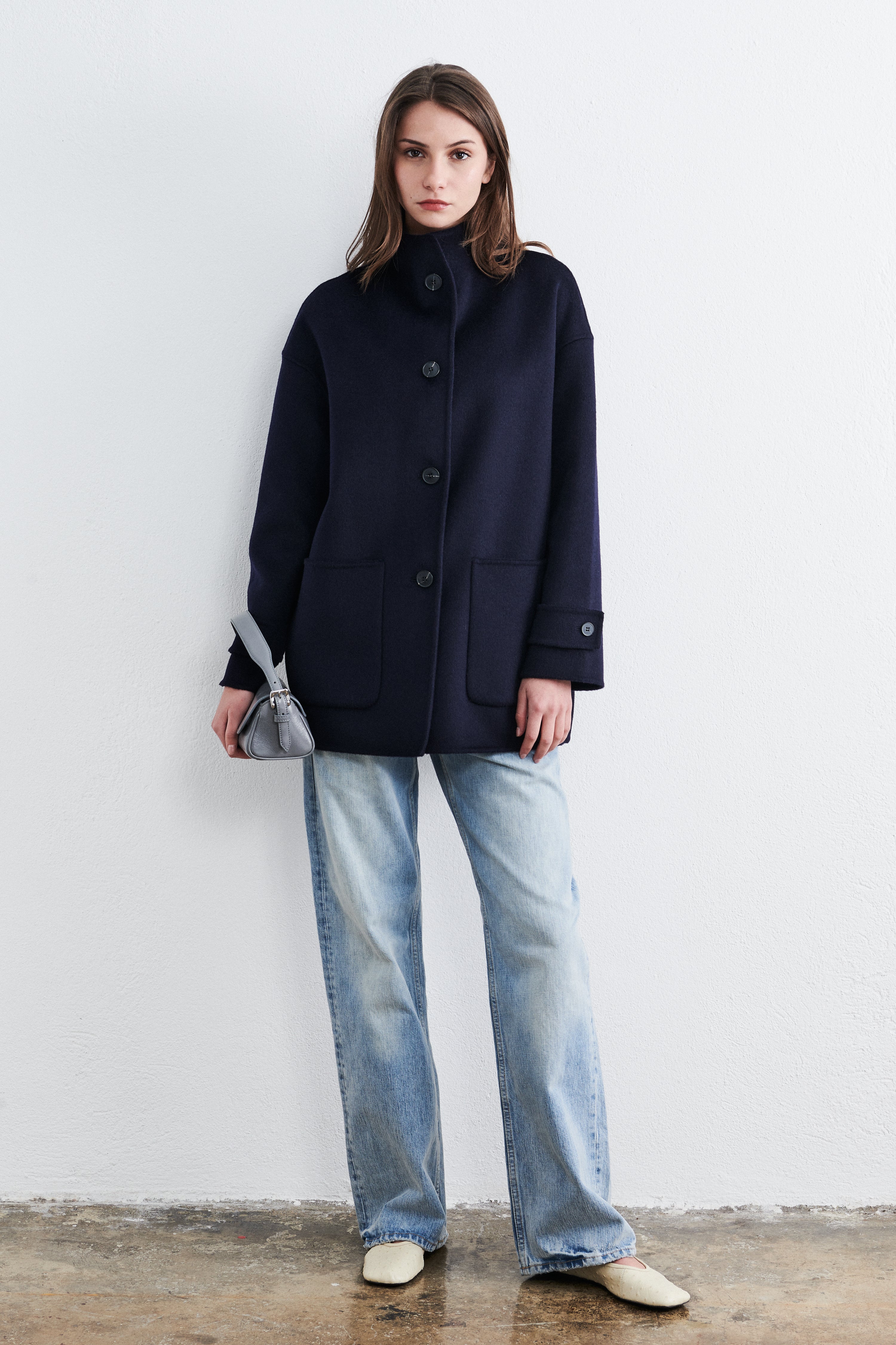 Shanghai Midi Coat Midnight