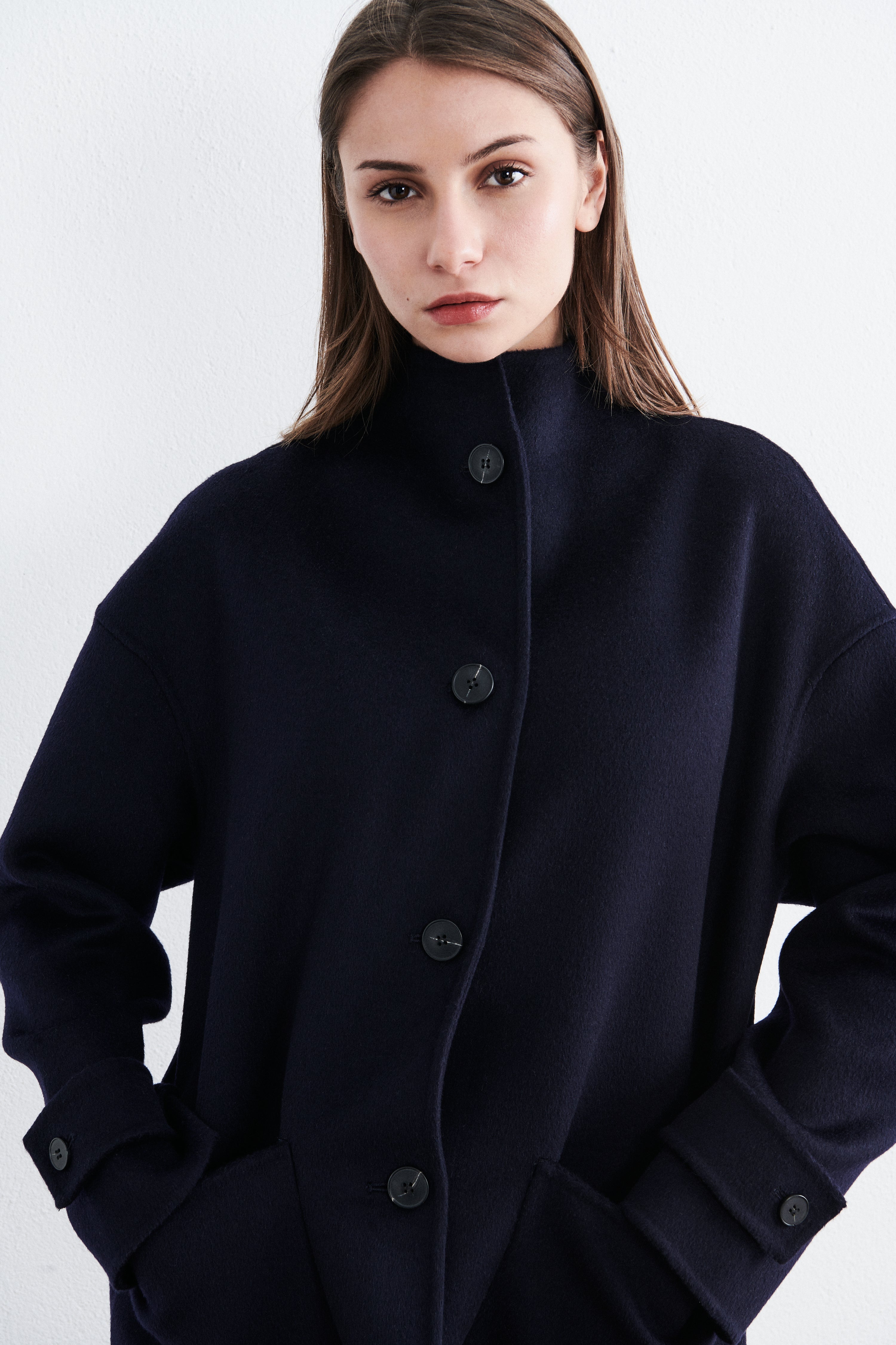 Shanghai Midi Coat Midnight