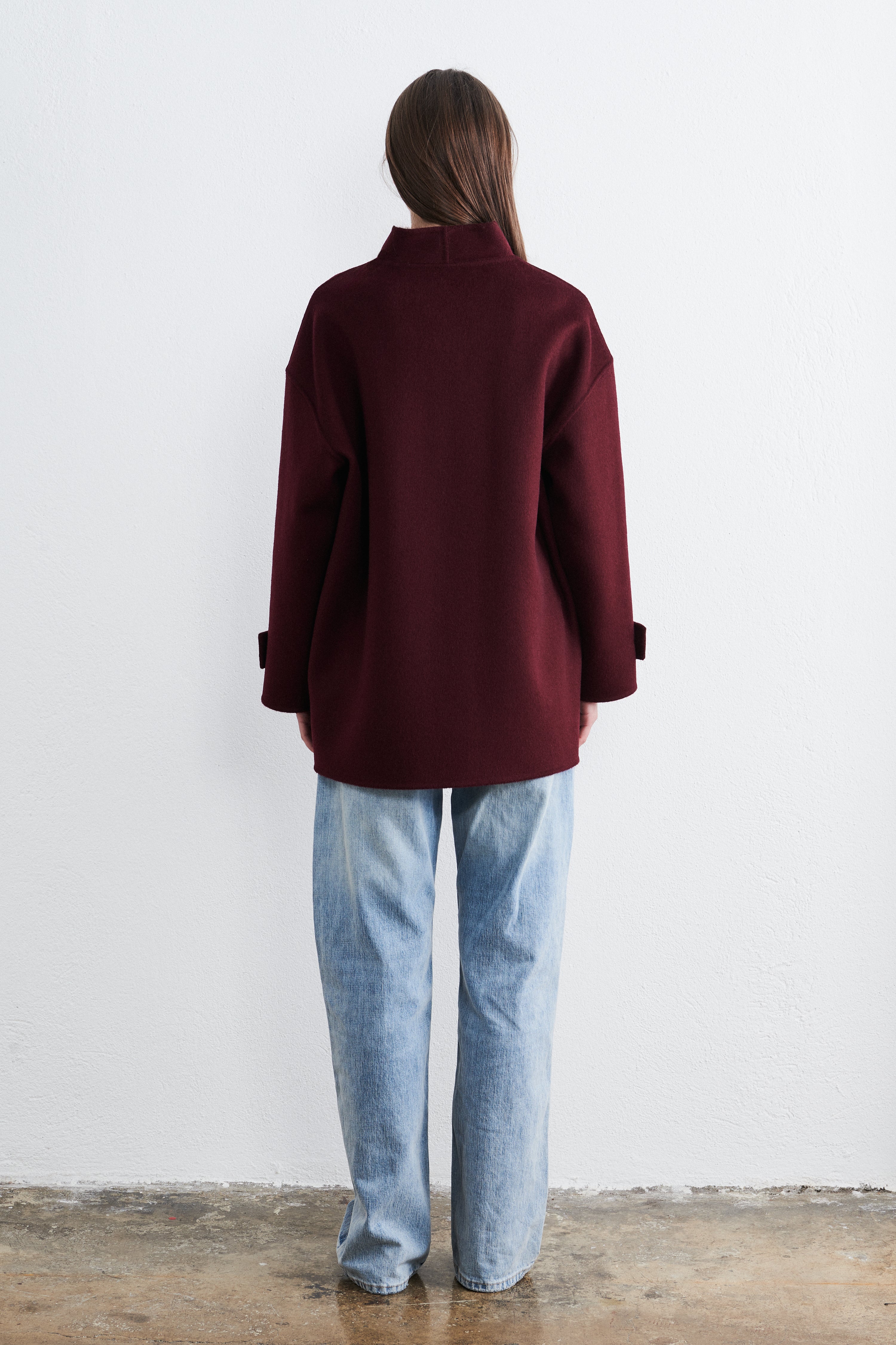 Shanghai Midi Coat Cabernet