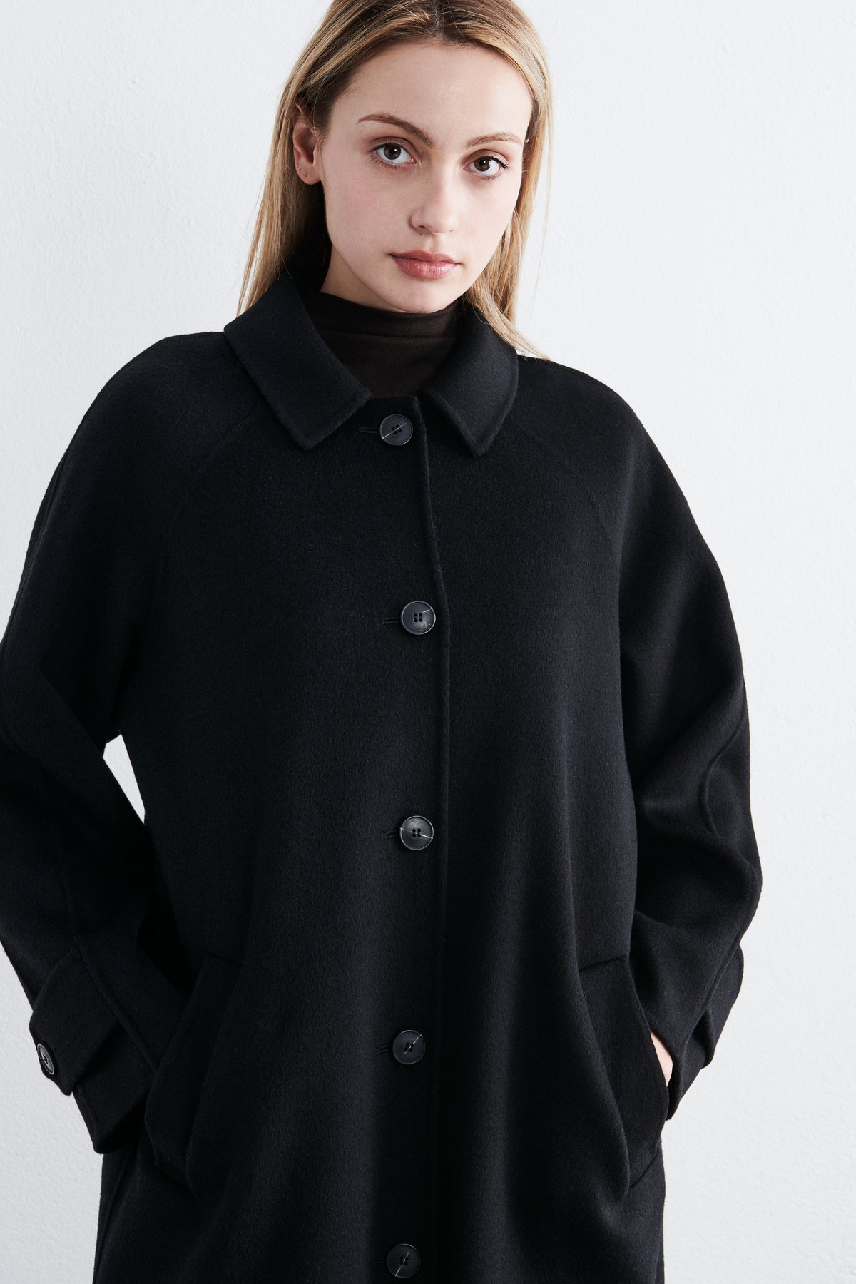 Boston Single Breasted Coat Noir
