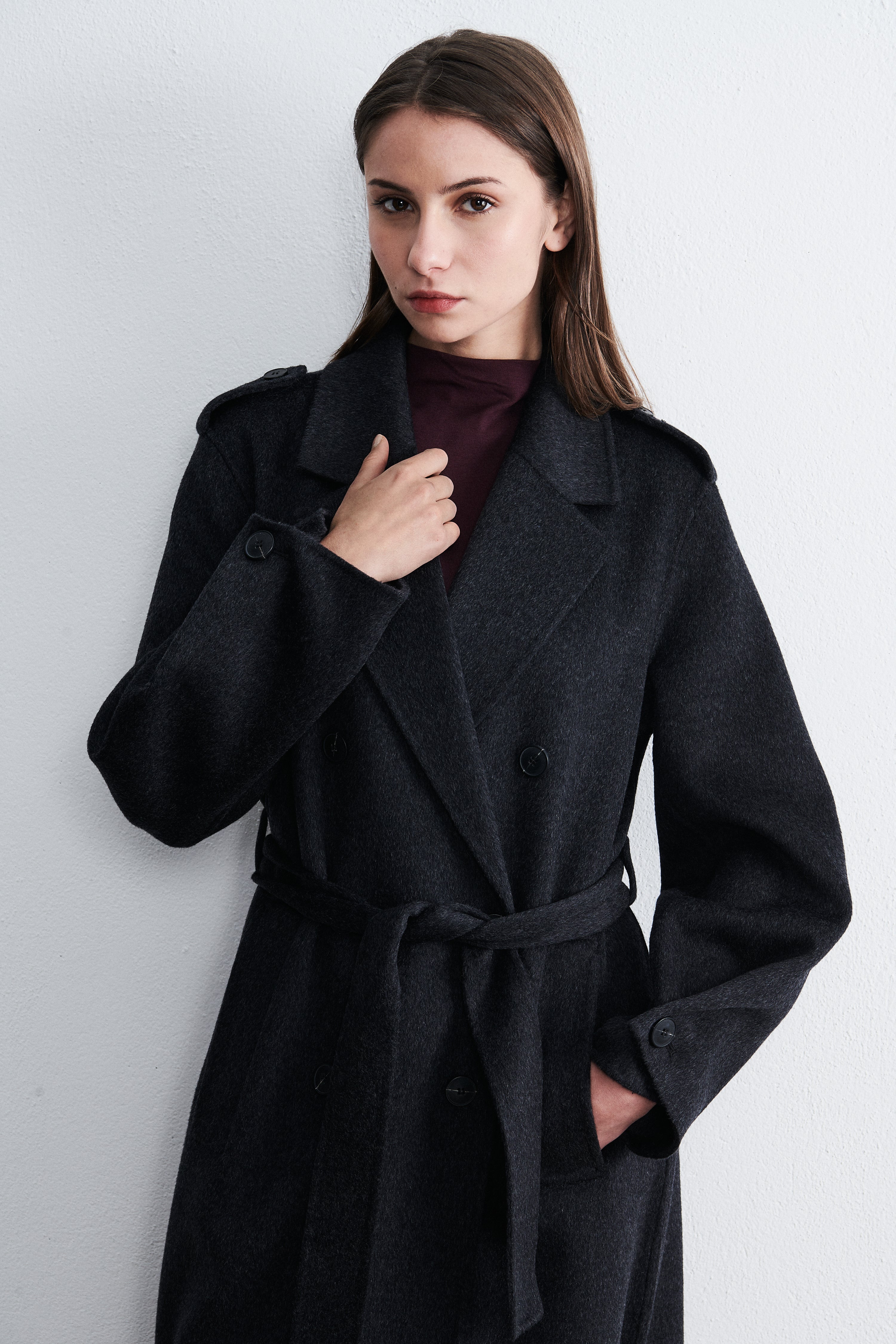New York Long Trenchcoat Smoke
