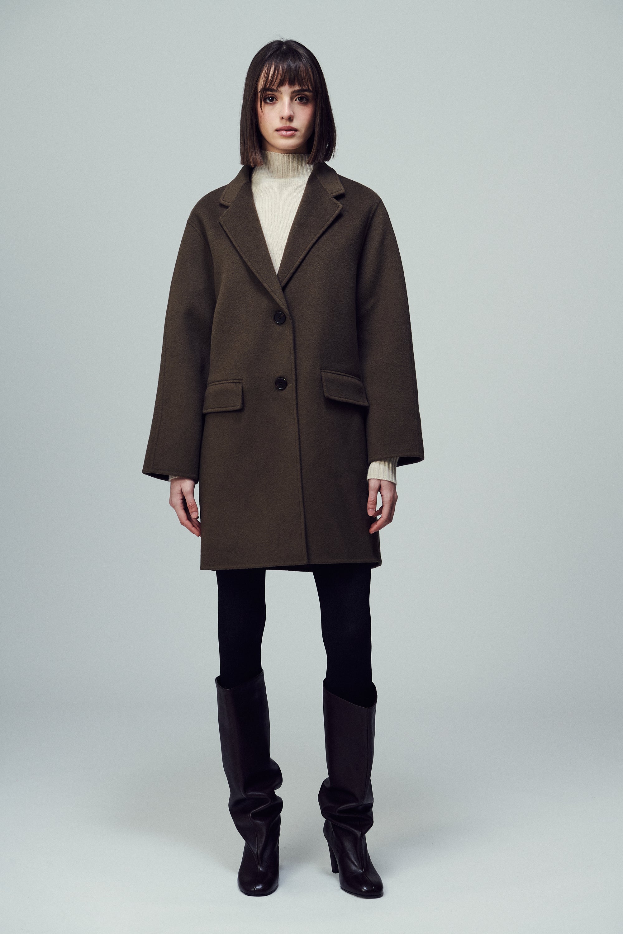 Oxford Single Breasted Coat Mink