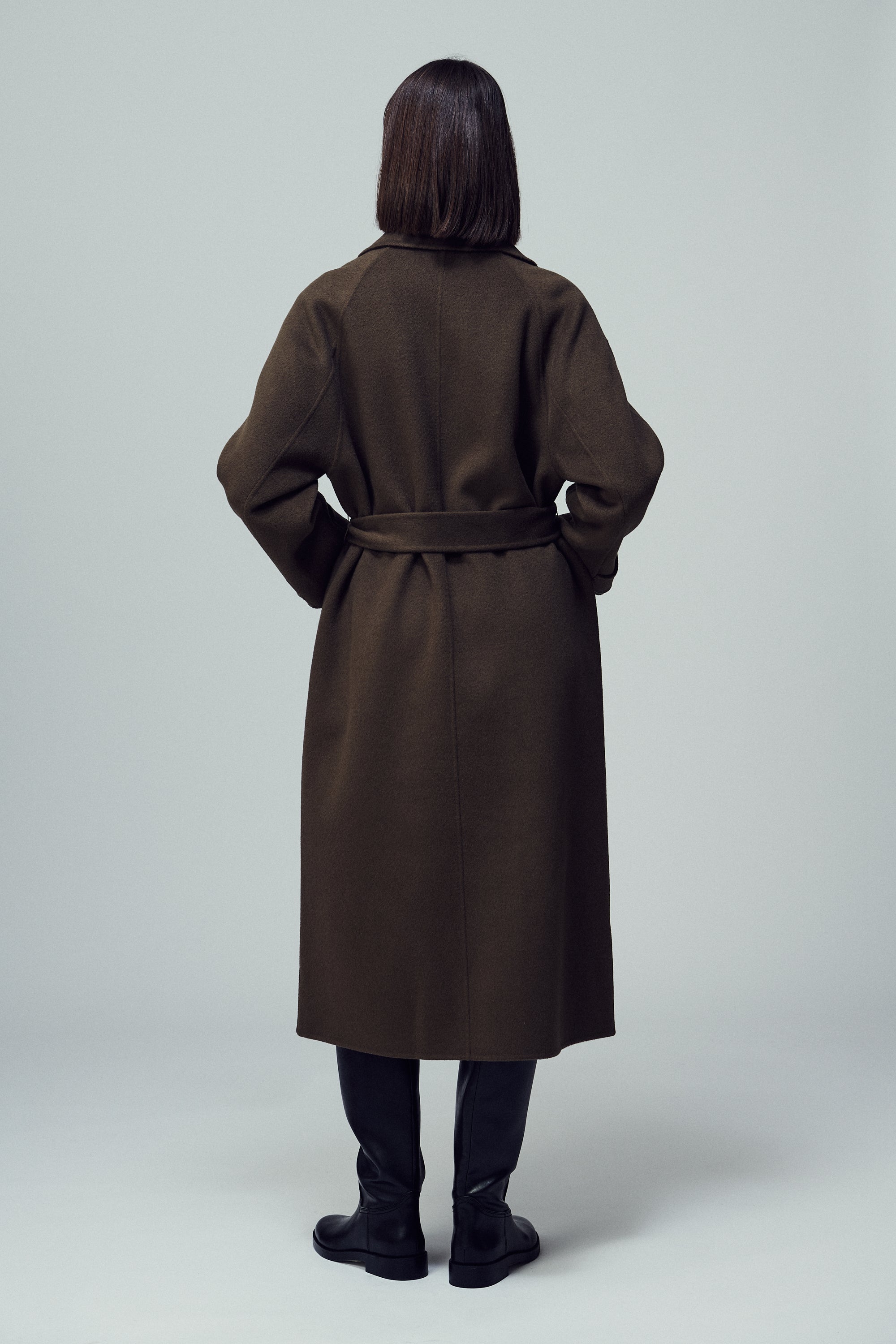 Savile Oversized Double-Breasted Coat Mink