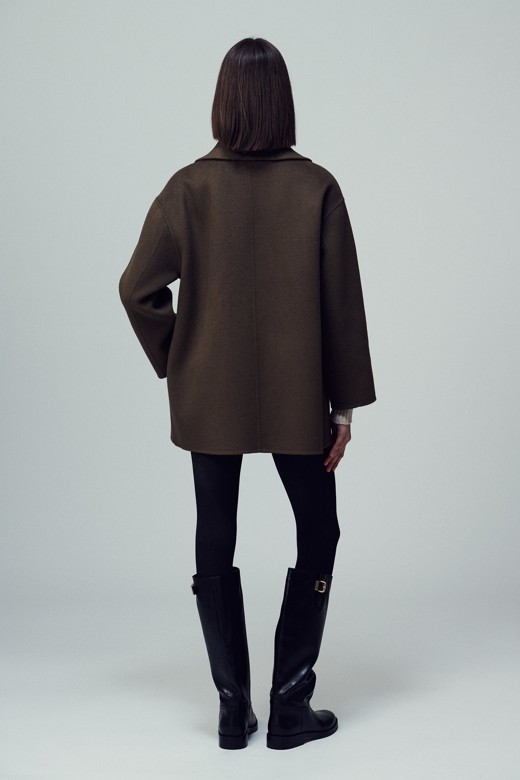Brooklyn Round Lapel Coat Mink