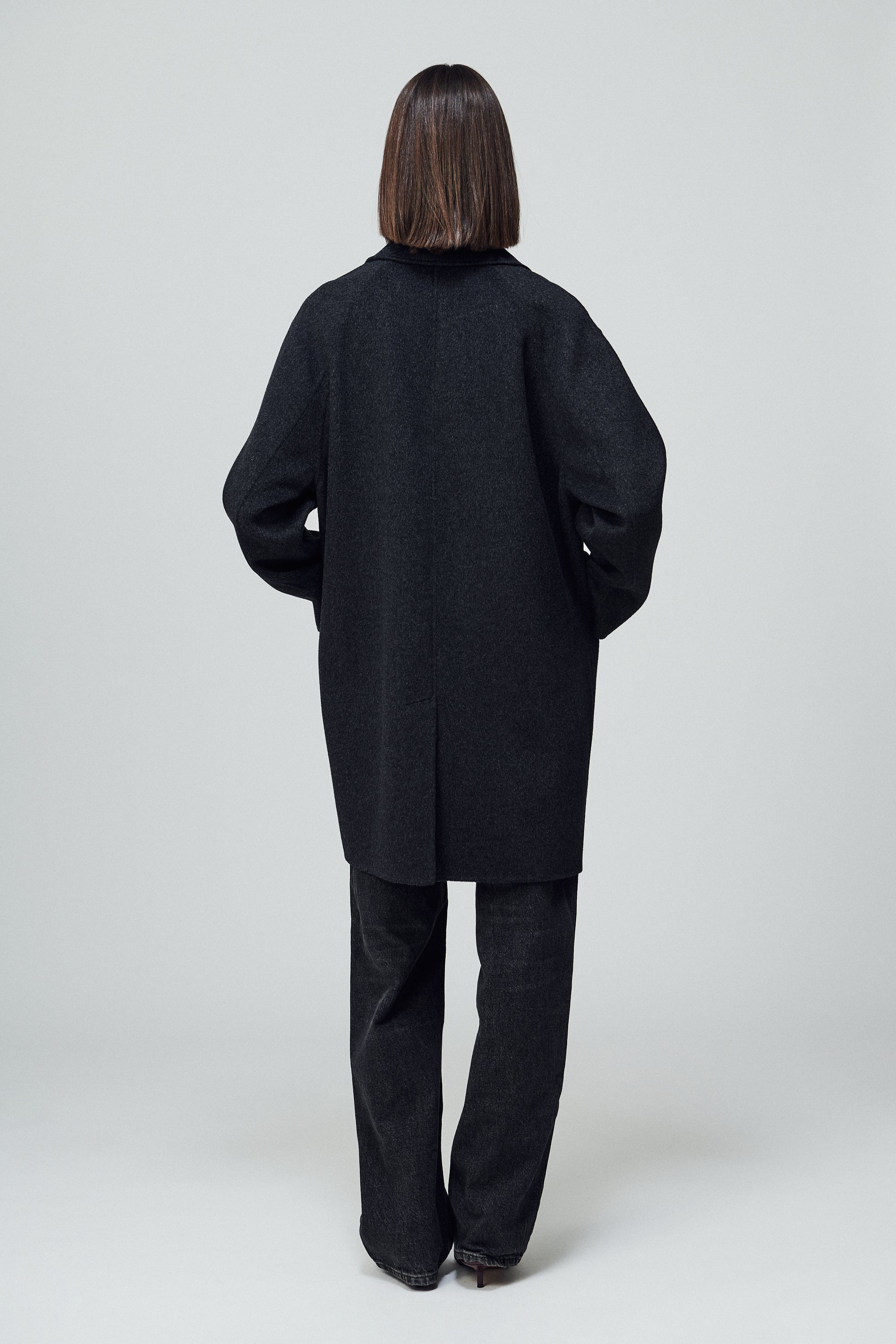 Oxford Single Breasted Coat Smoke