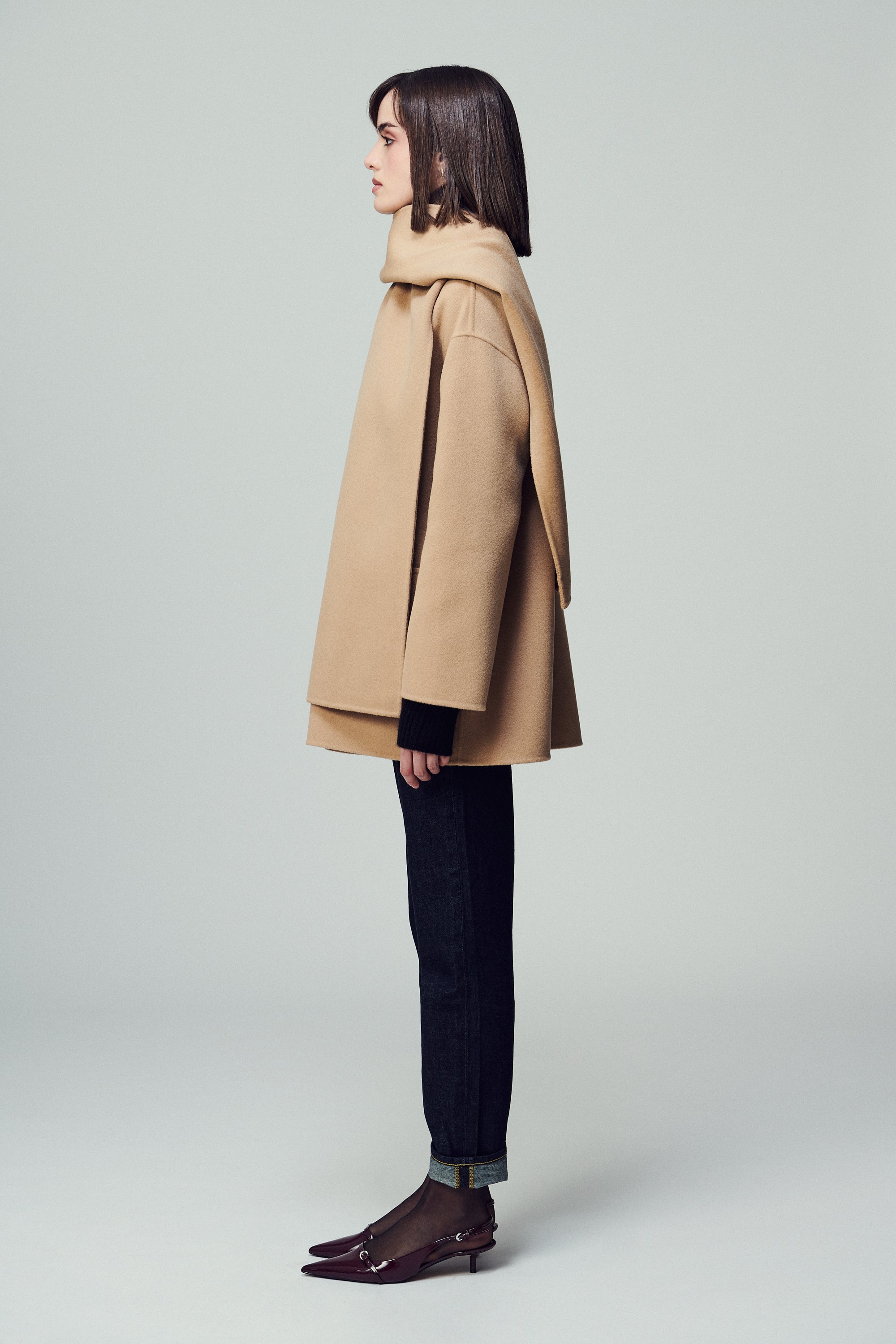 Antwerp Scarf Coat Desert