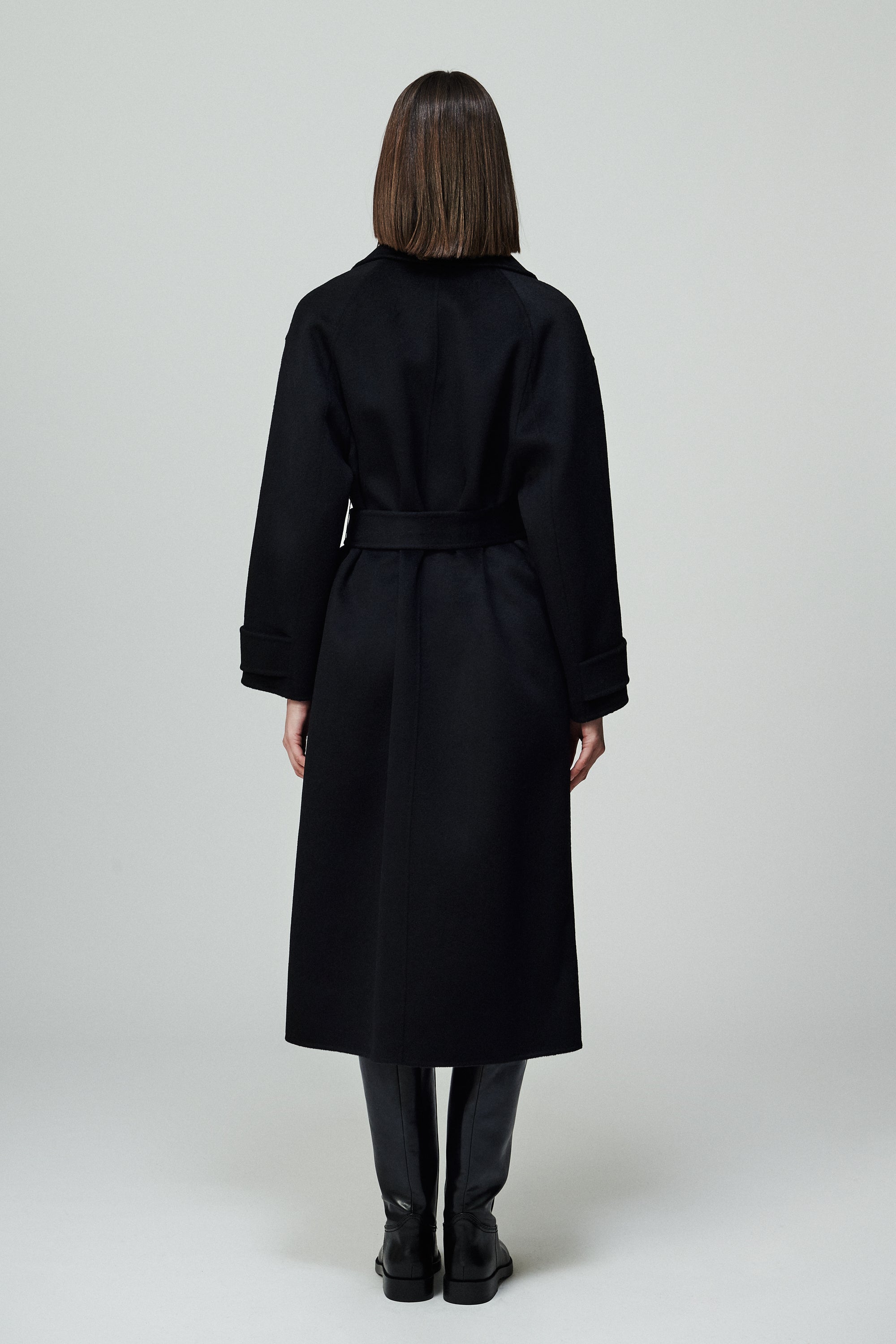 Savile Oversized Double-Breasted Coat Noir