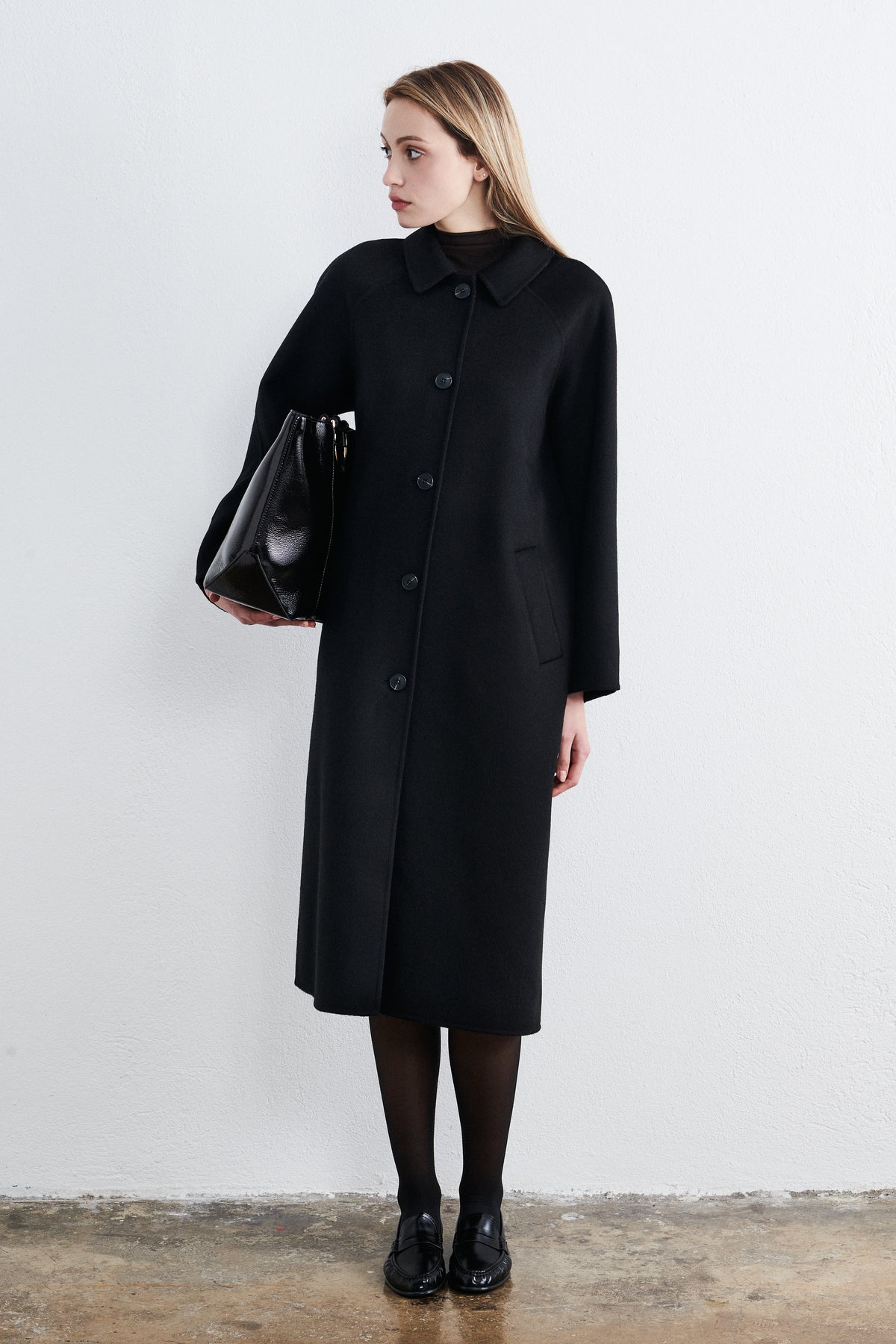 Boston Single Breasted Coat Noir