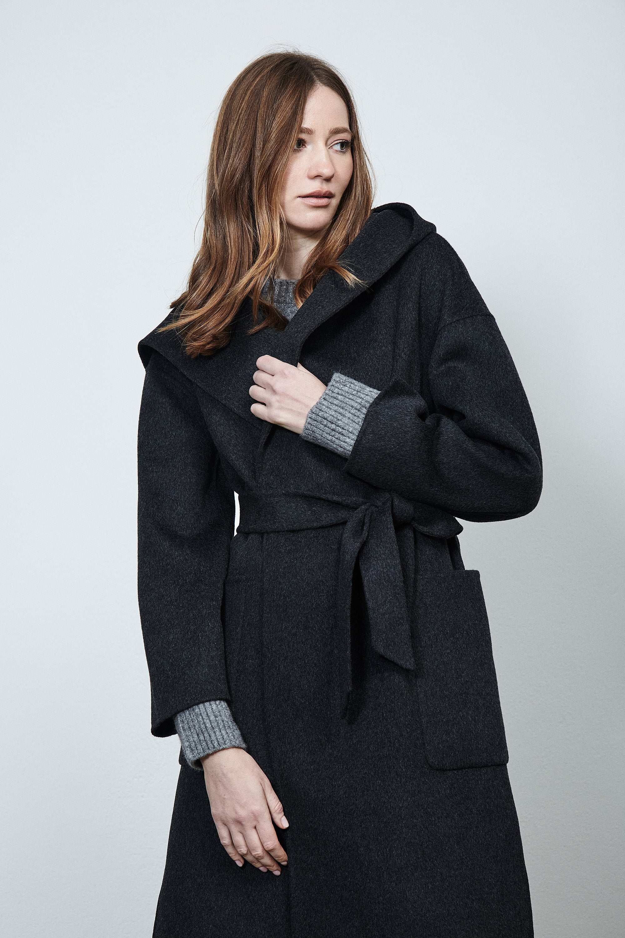 Fargo Hooded Coat Smoke