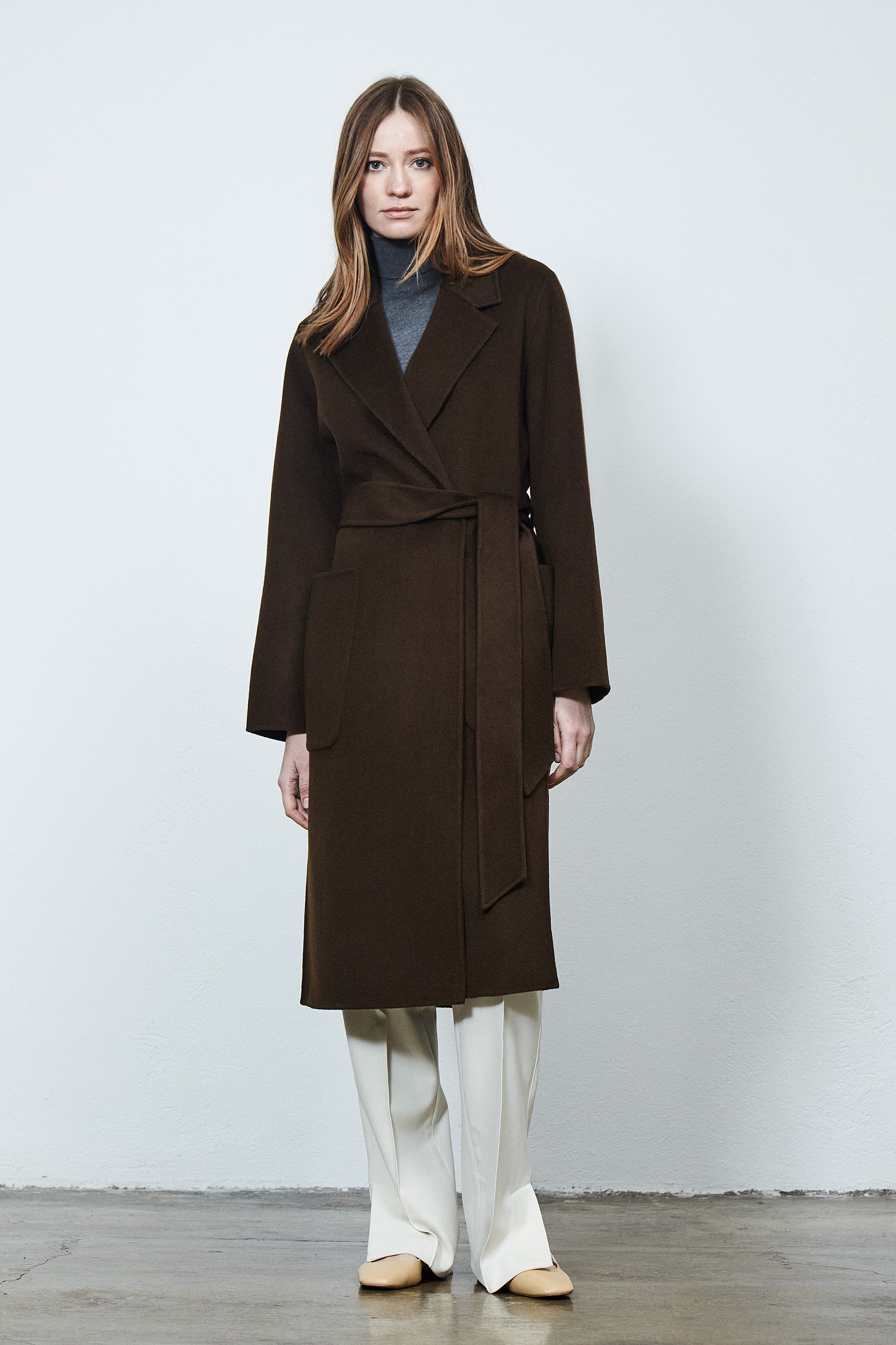 Milan Belted Coat Espresso