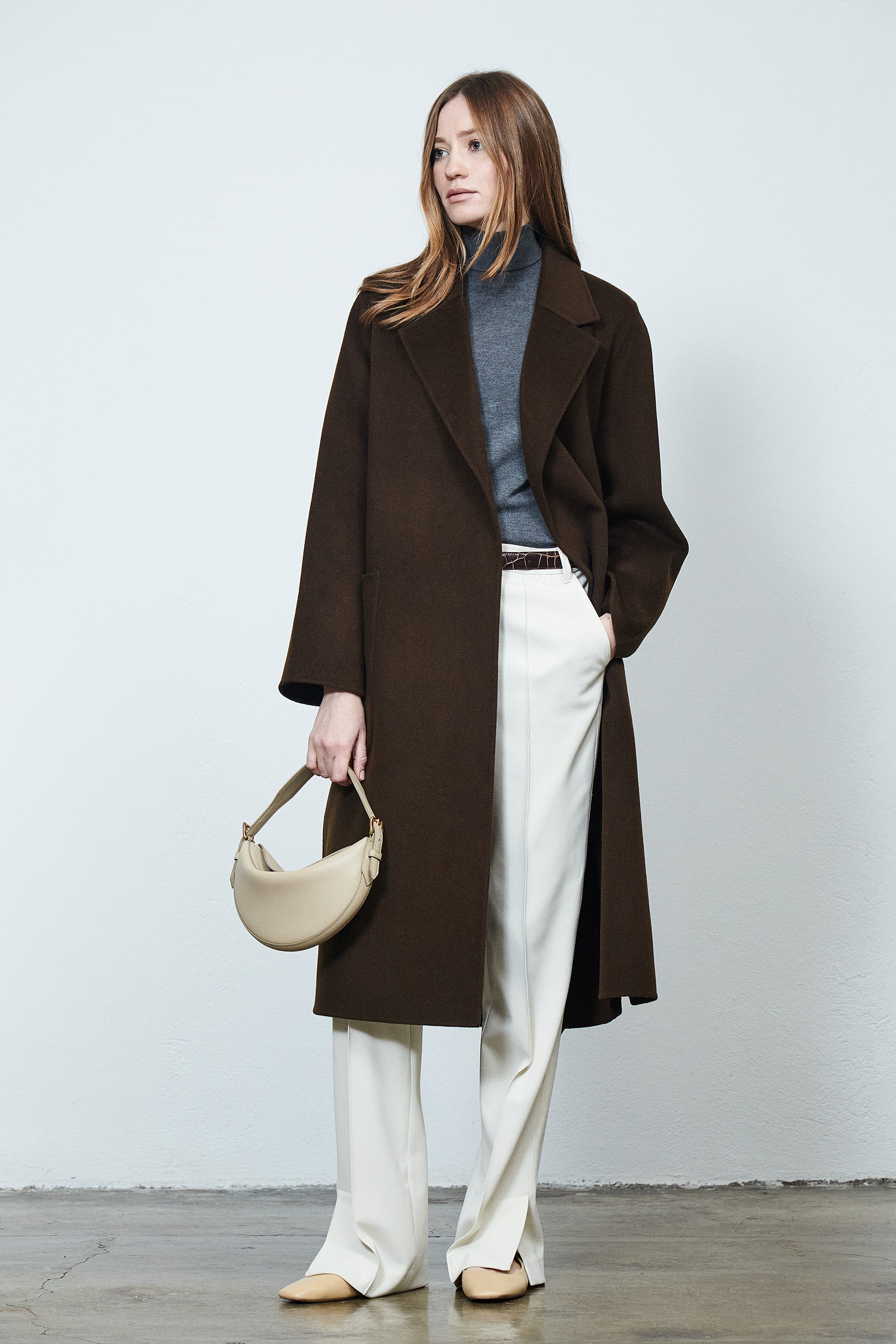 Milan Belted Coat Espresso